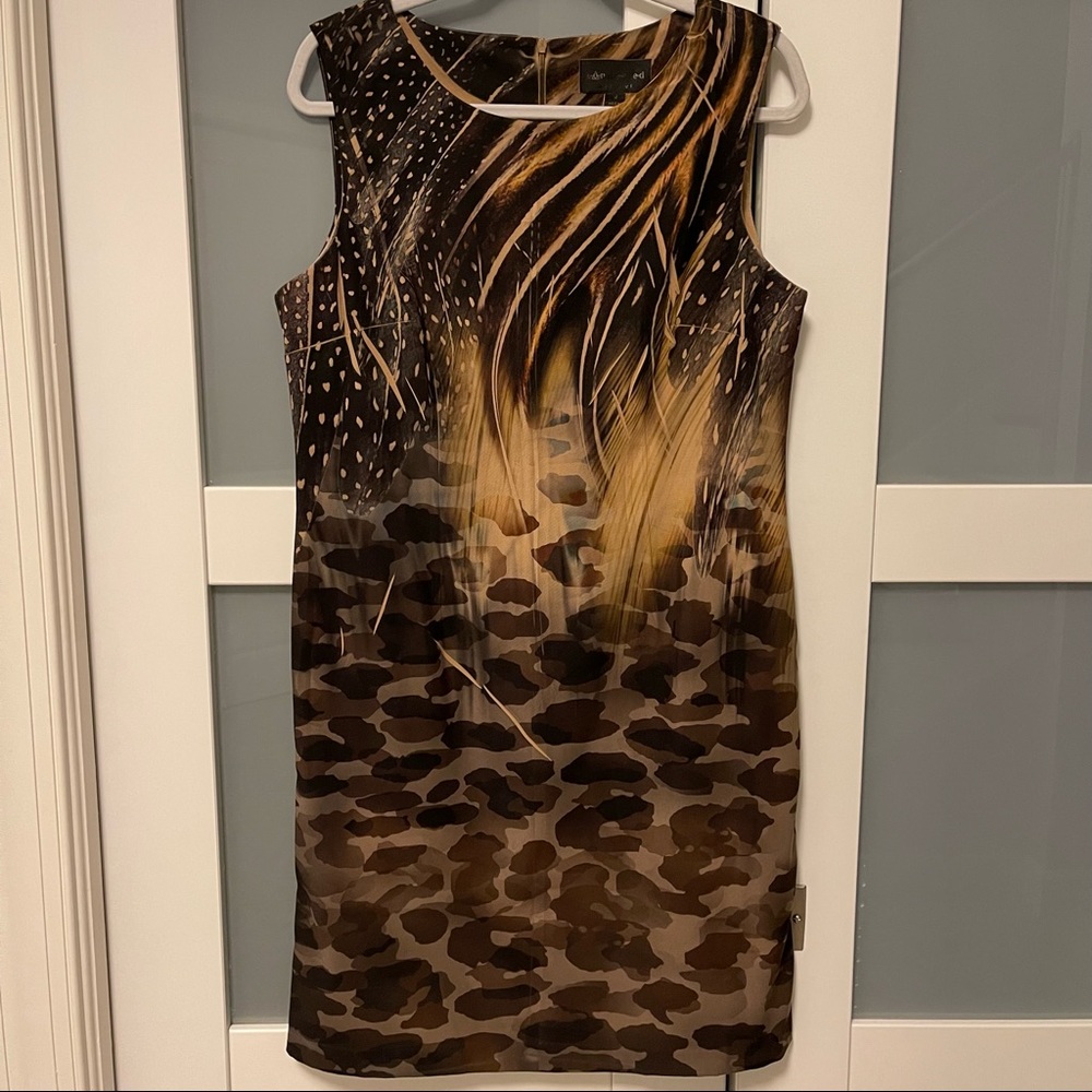 Connected Apparel Mixed Print Dress
